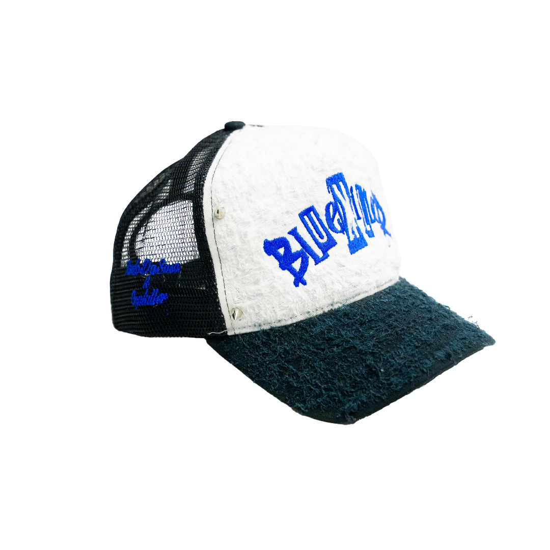 BLKR BLACK DISTRESSED TRUCKER
