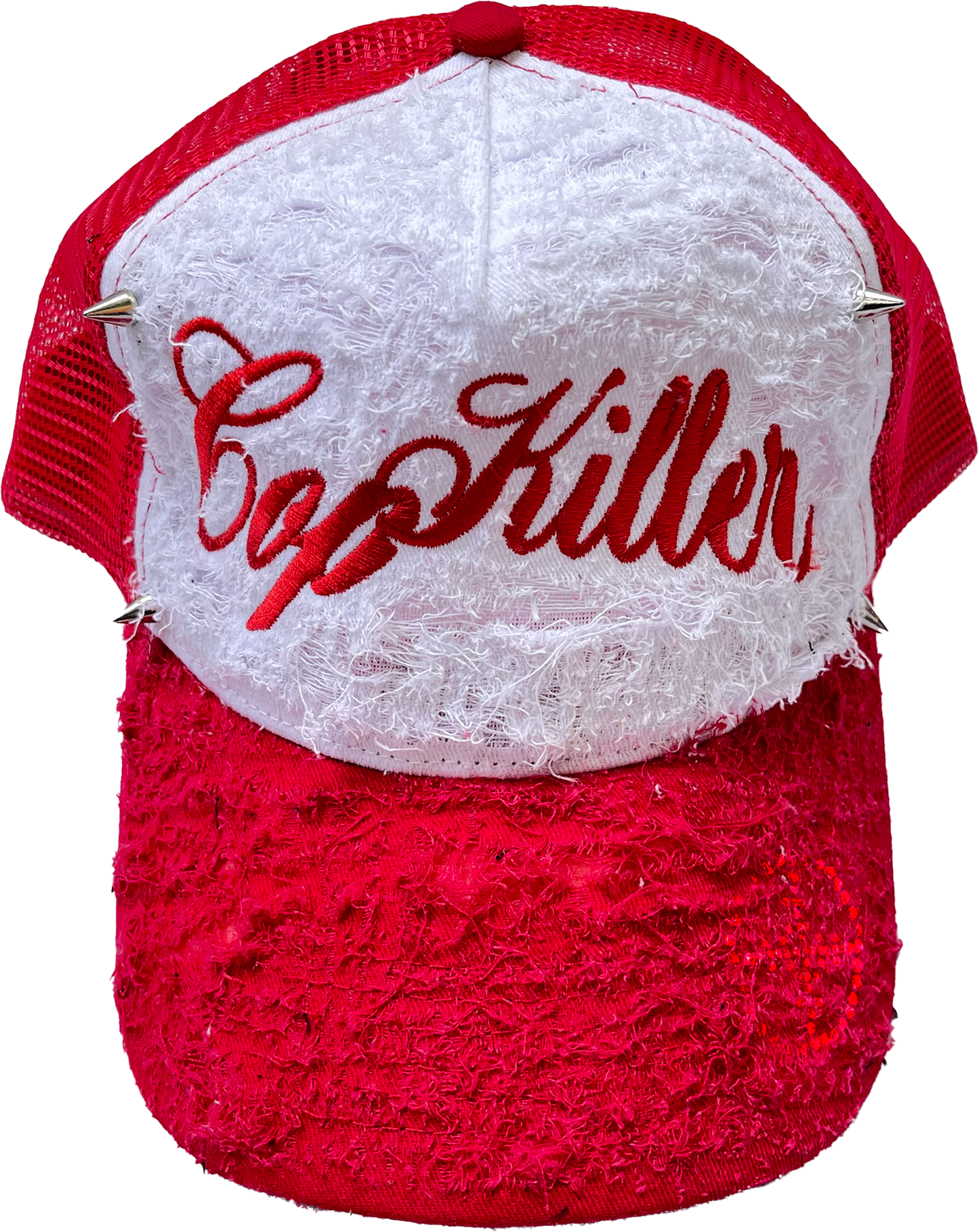RED/WHITE ITALICS LOGO TRUCKER