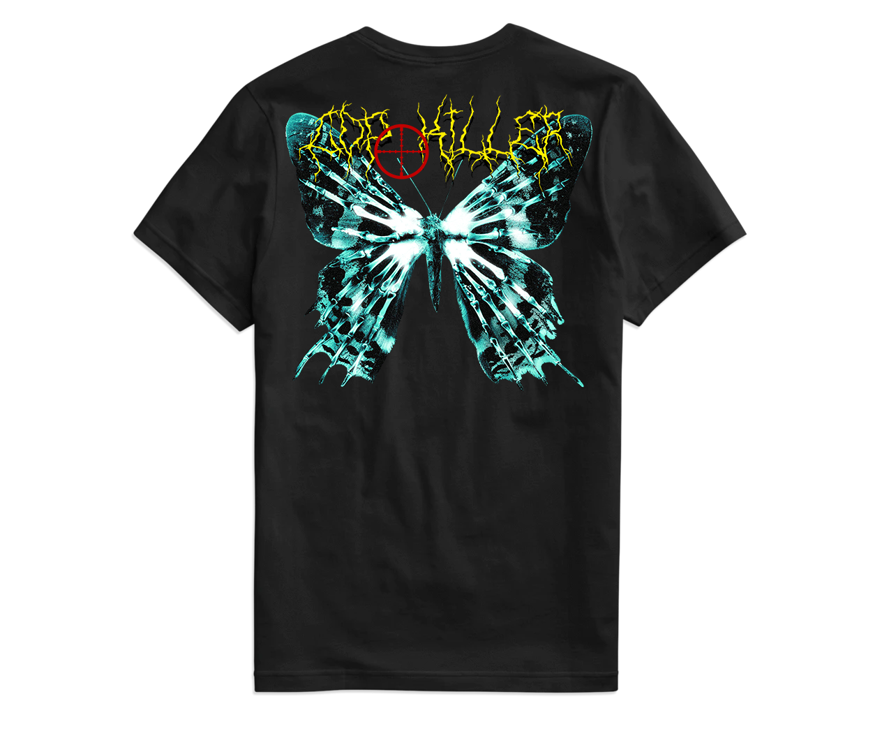 BLACK BUTTERFLY BONES TEE