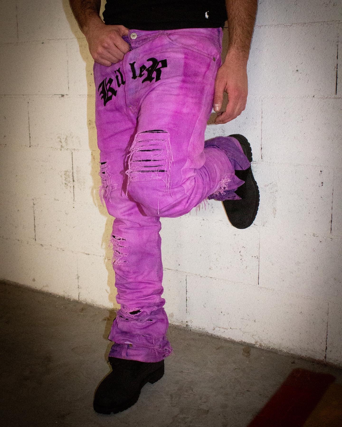 AFTERLIFE PURPLE KILLER SNAKE JEANS