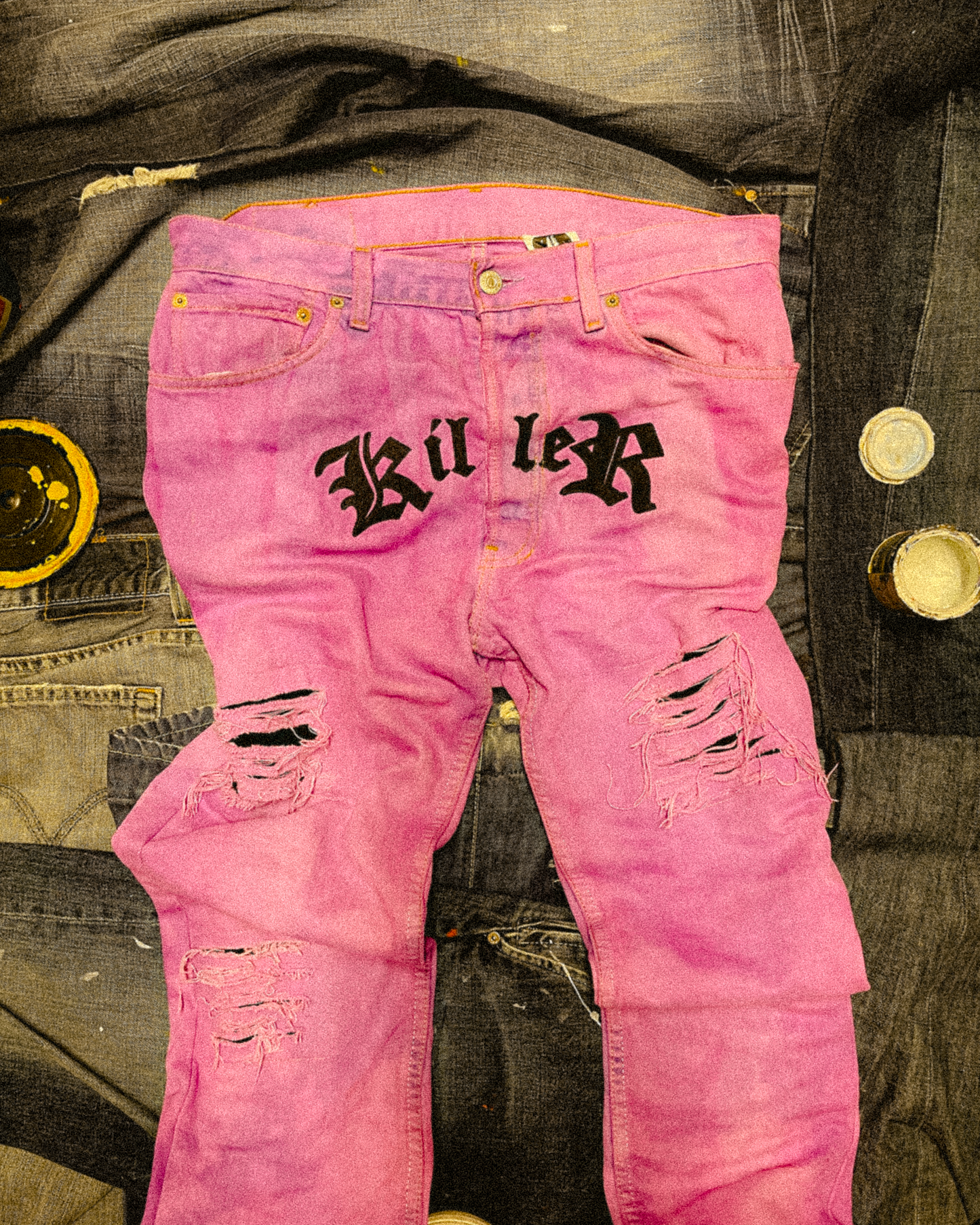 AFTERLIFE PURPLE KILLER SNAKE JEANS