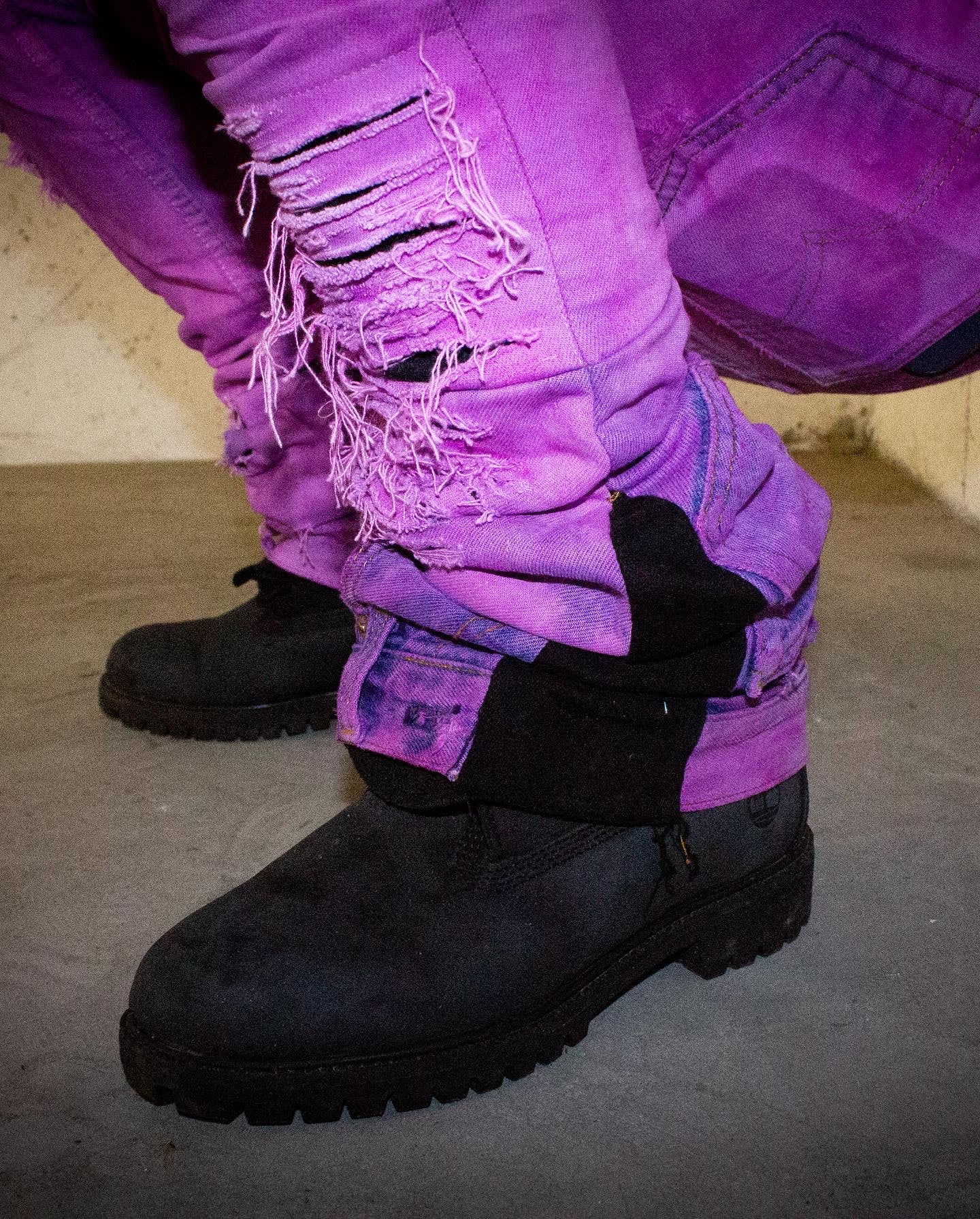 AFTERLIFE PURPLE KILLER SNAKE JEANS