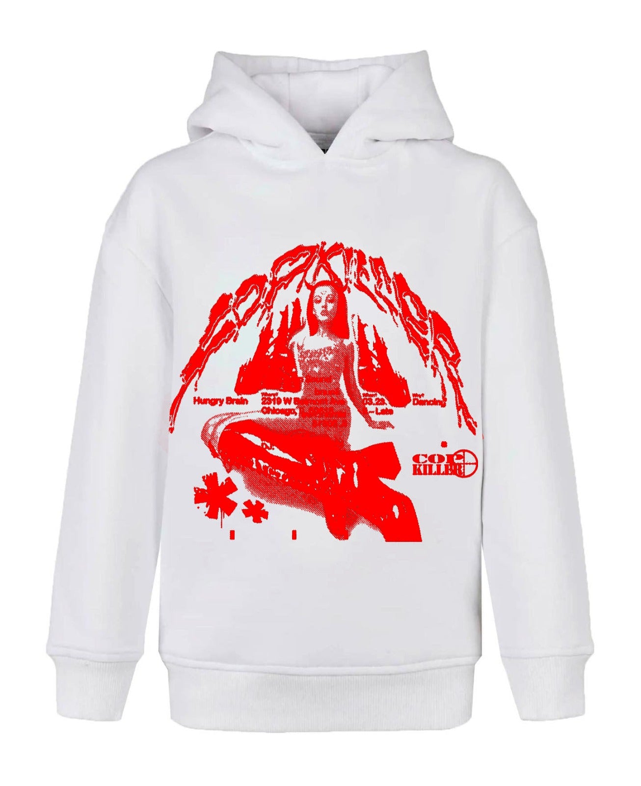 SHORTY STAIN WHITE HOODIE