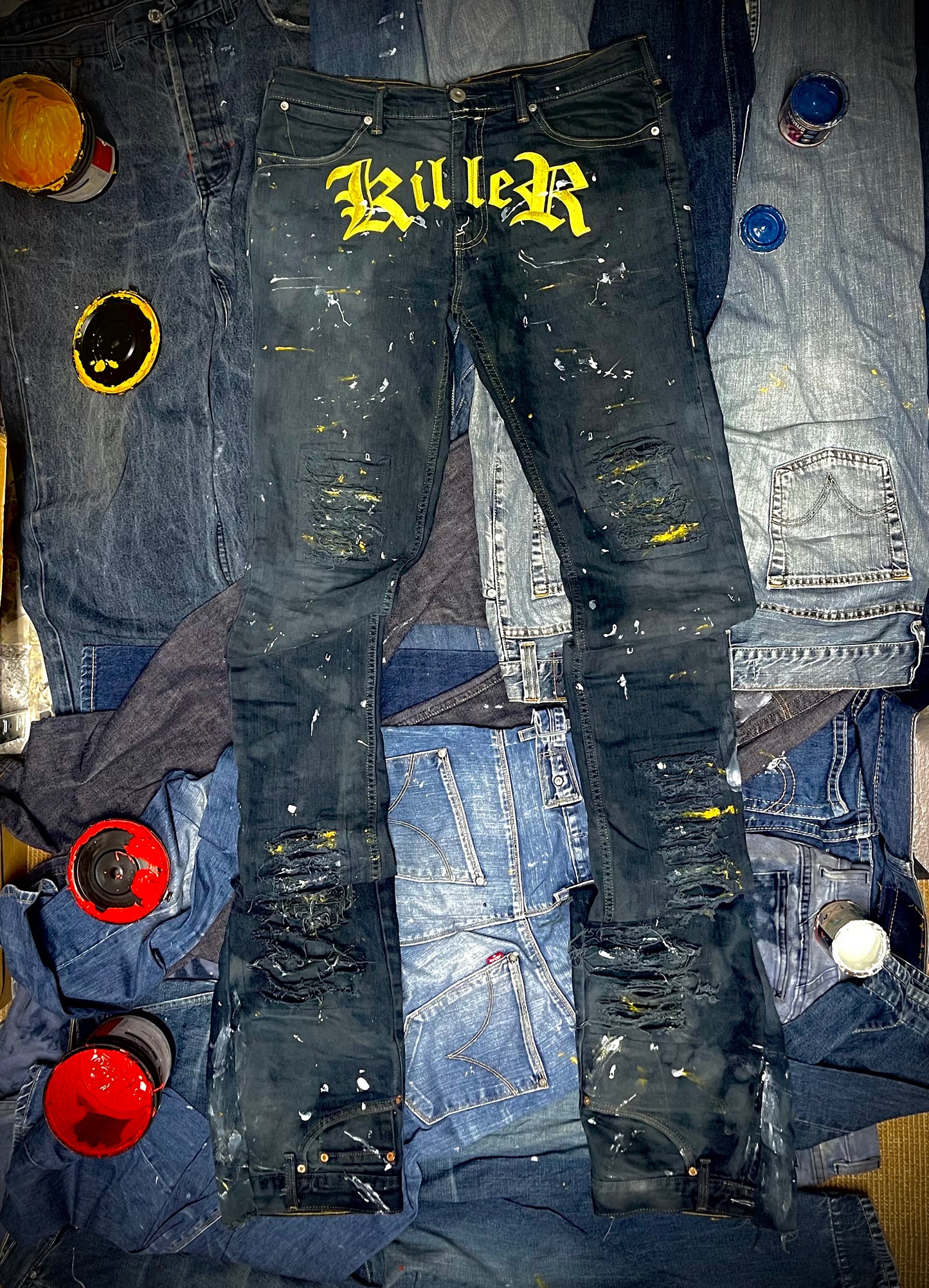 AFTERLIFE DARK GREY KILLER JEANS