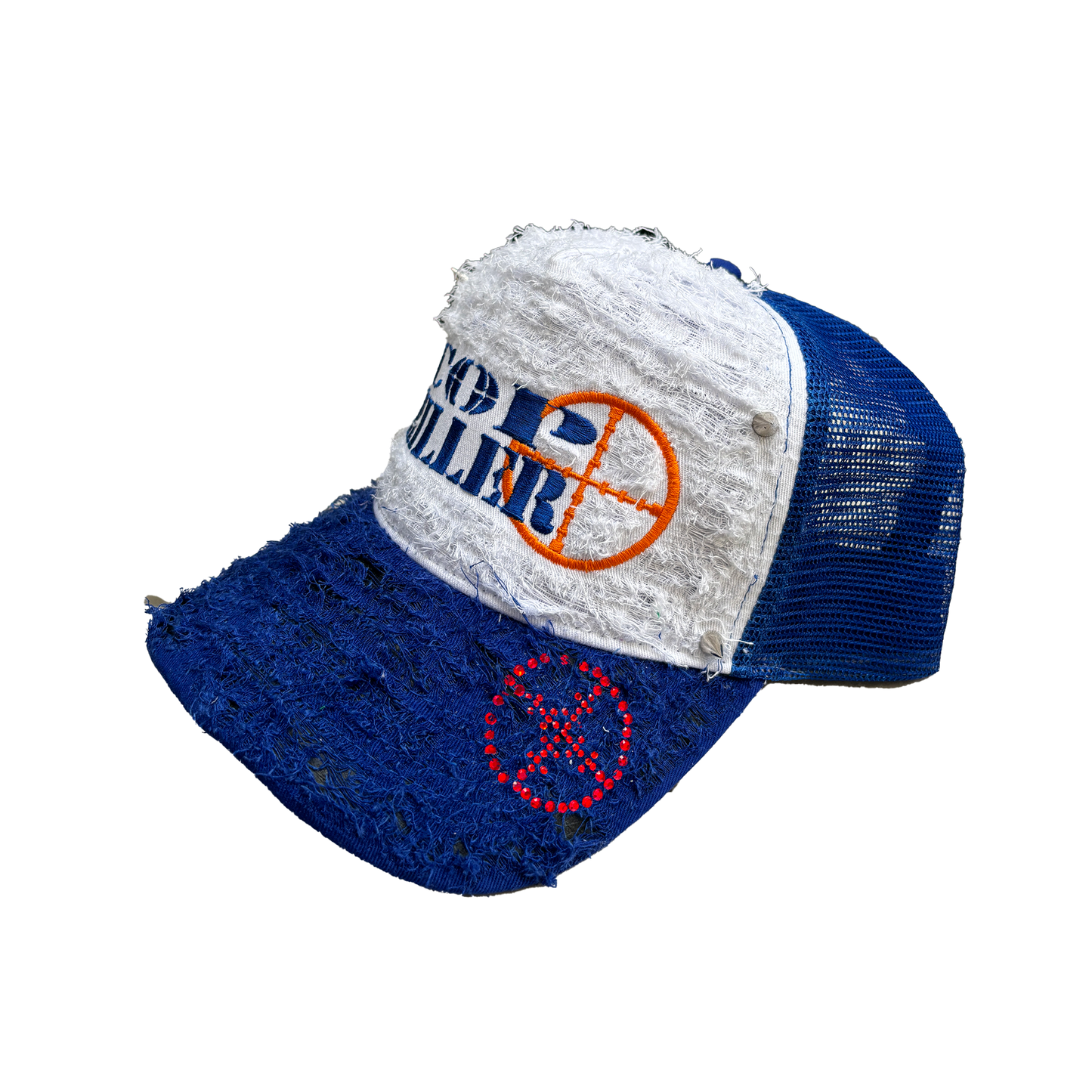 BLUE/ORANGE LOGO TRUCKER