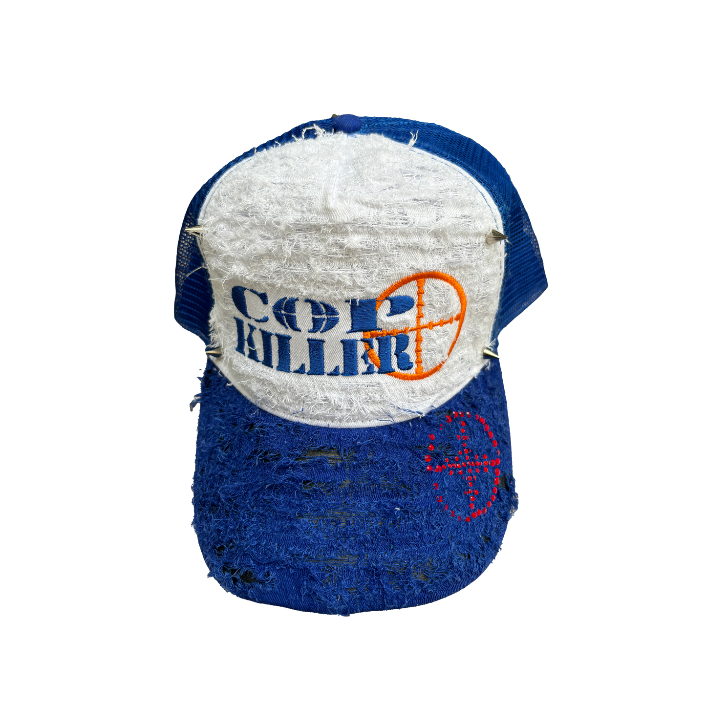 BLUE/ORANGE LOGO TRUCKER