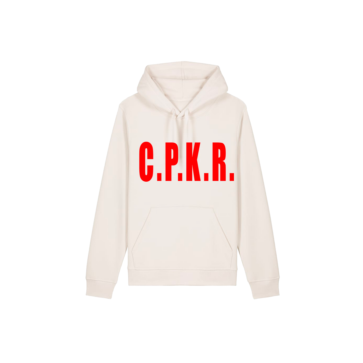 C.P.K.R. LOGO X DIE FOR IT WHITE HOODIE