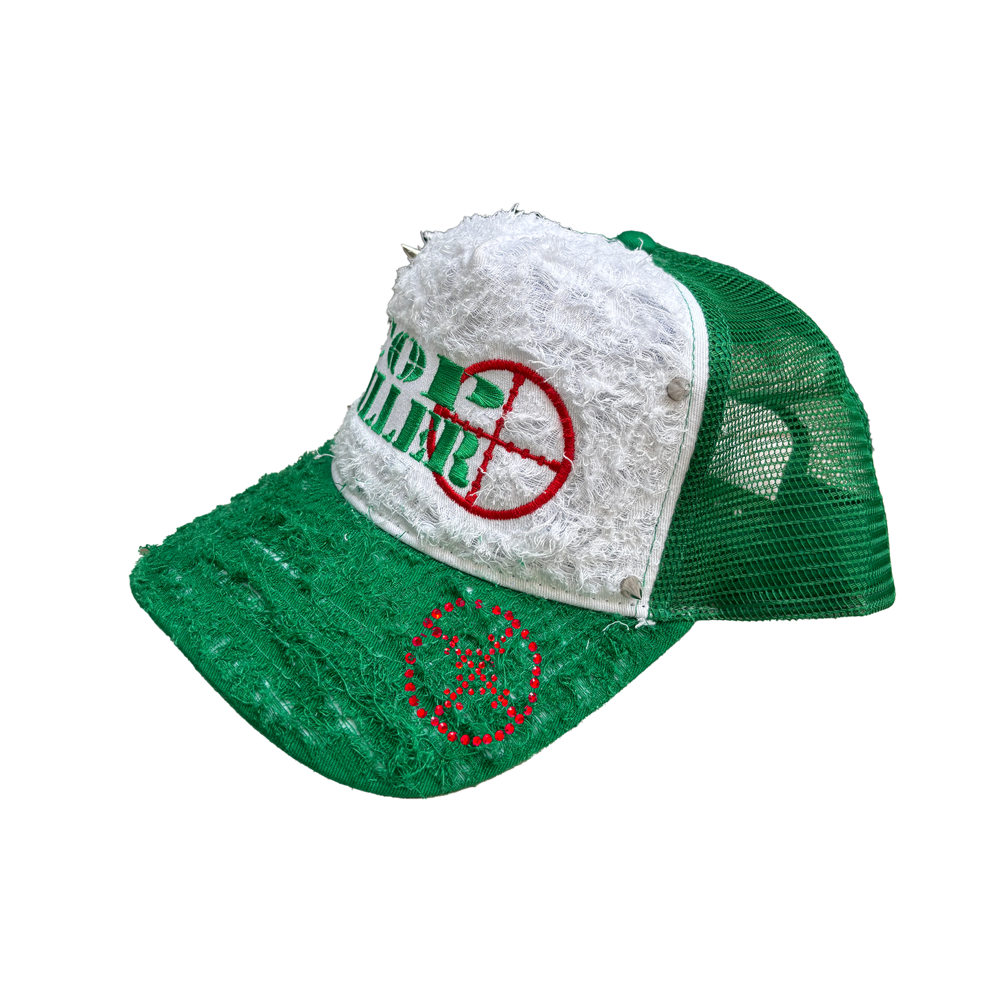 GREEN/RED LOGO TRUCKER