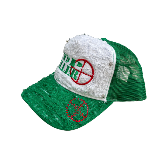 GREEN/RED LOGO TRUCKER