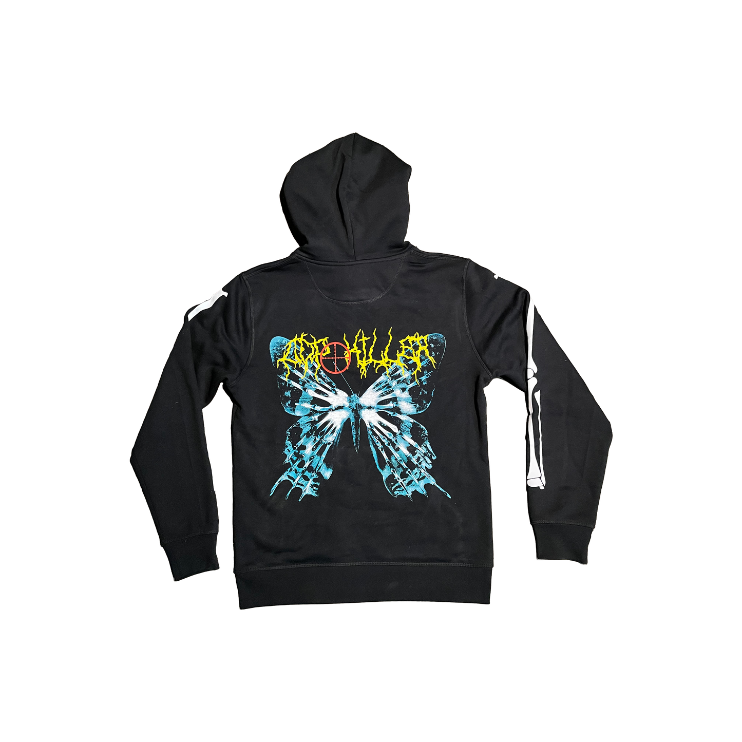 BLACK BUTTERFLY BONES HOODIE