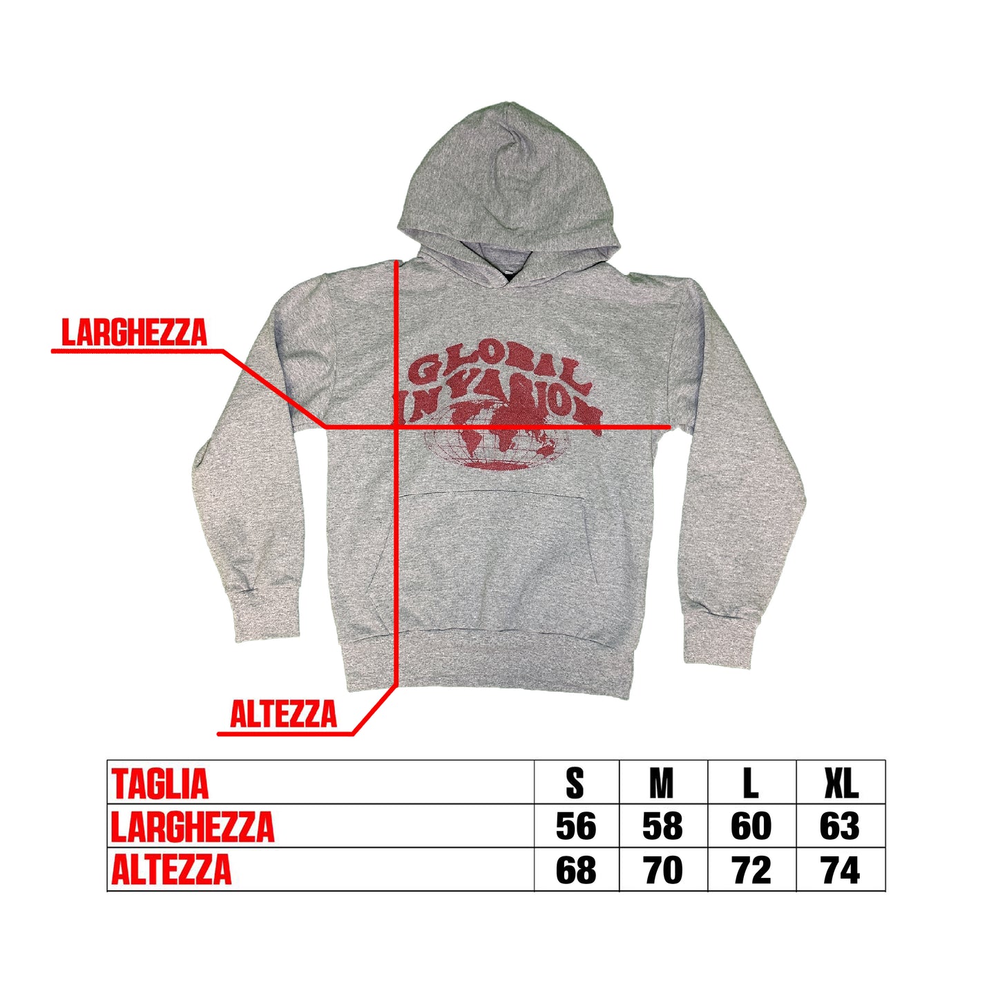 GLOBAL INVASION BLACK HOODIE
