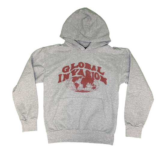 GLOBAL INVASION GREY HOODIE