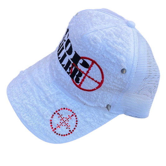 COP KILLER WHITE LOGO TRUCKER
