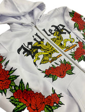 Carica l'immagine nel visualizzatore di Gallery, EAGLE ROSES WHITE HOODIE
