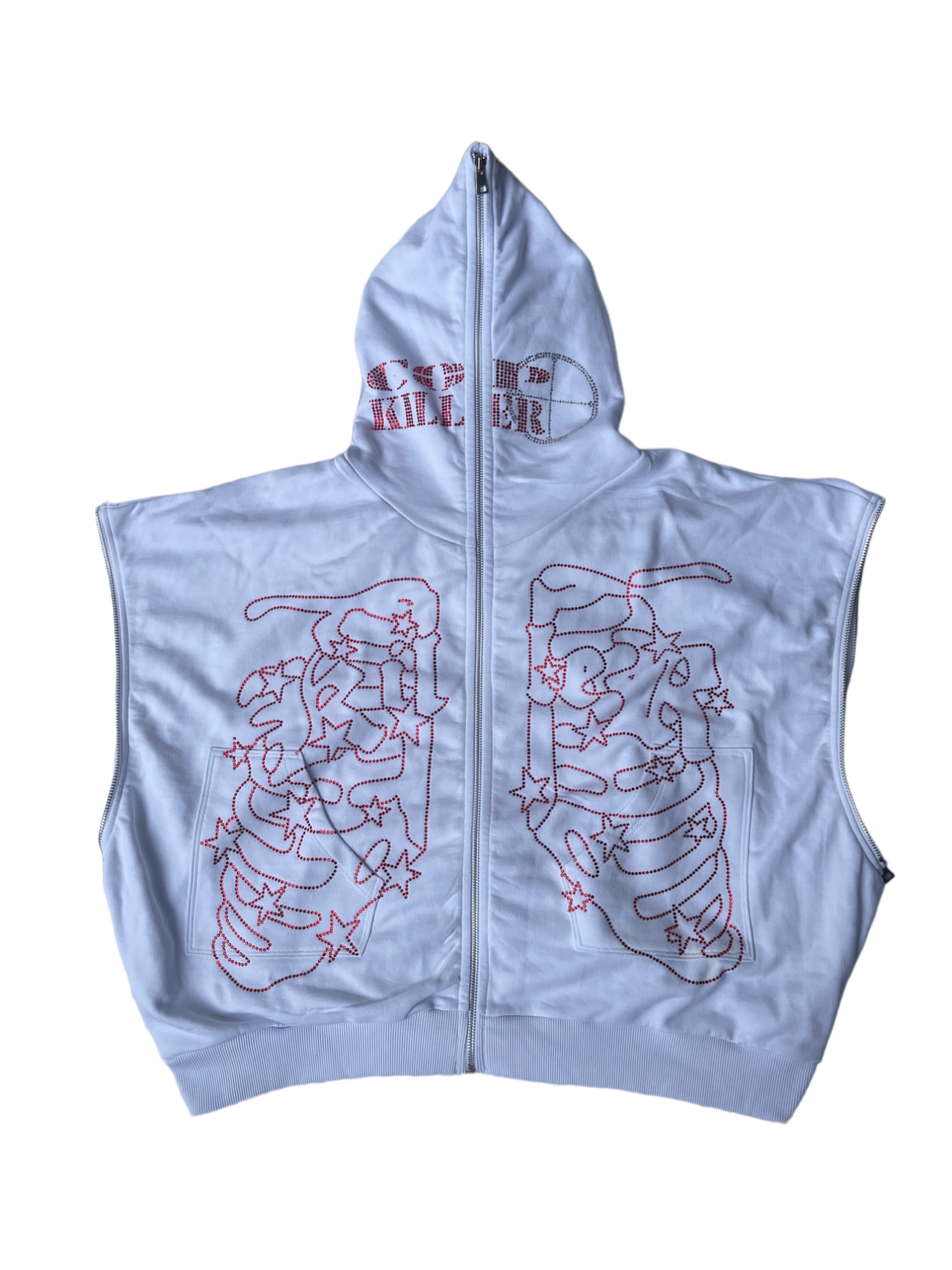 BIPOLAR KILLER REBIRTH WHITE HOODIE