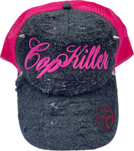 Carica l&#39;immagine nel visualizzatore di Gallery, BLACK/PINK ITALICS LOGO TRUCKER
