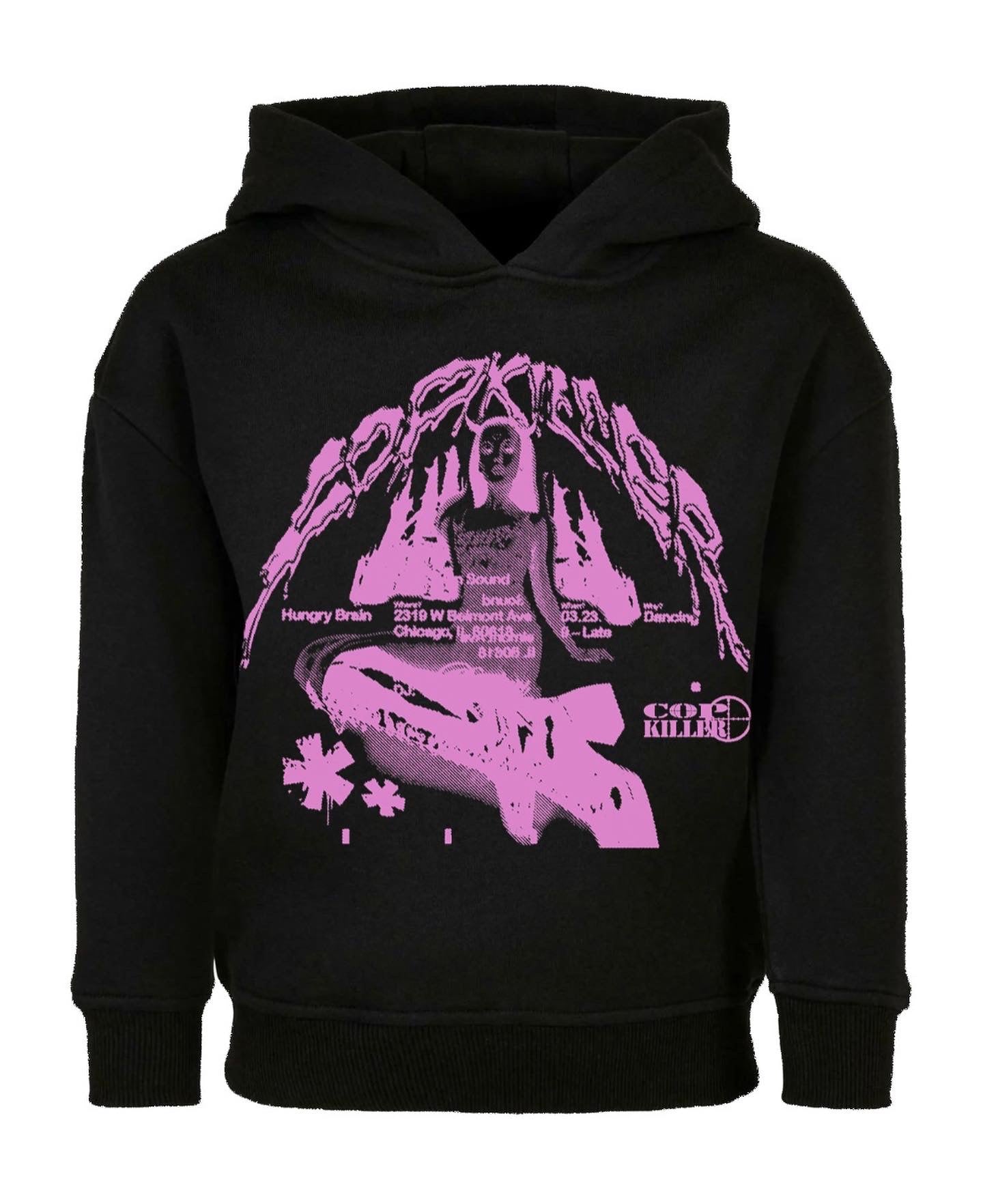 SHORTY BLACK/PINK HOODIE