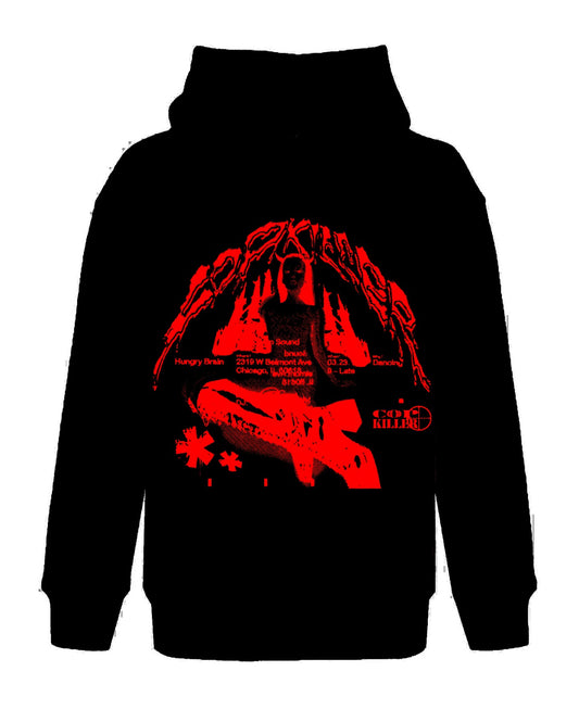SHORTY BLACK/RED HOODIE
