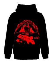Carica l&#39;immagine nel visualizzatore di Gallery, SHORTY BLACK/RED HOODIE
