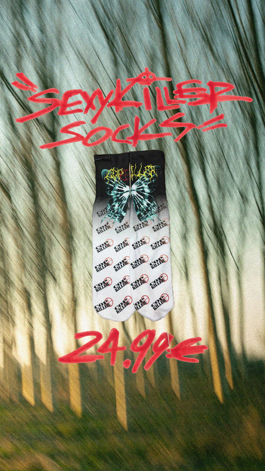 “SEXY KILLER”butterfly socks