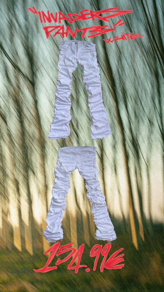 “INVADERS”white pants