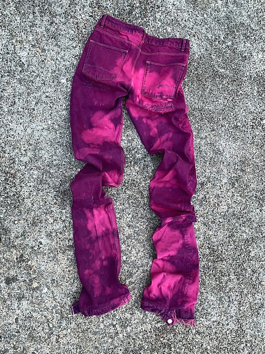 “DYED PURPLE  RAIN JEANS”