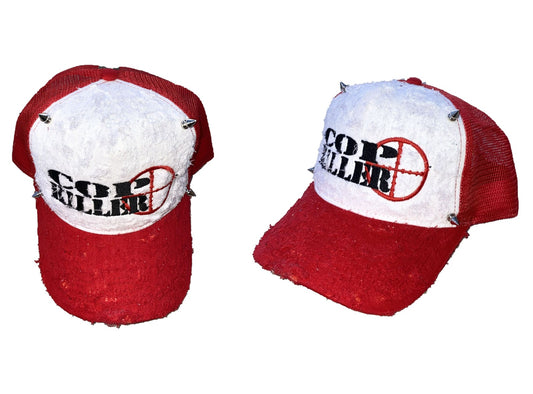 “BIPOLAR KILLER” red logo trucker