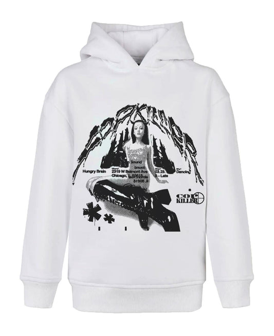 SHORTY STAIN WHITE HOODIE