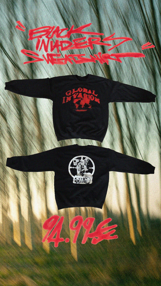 “BLACK INVADER”black sweatshirt