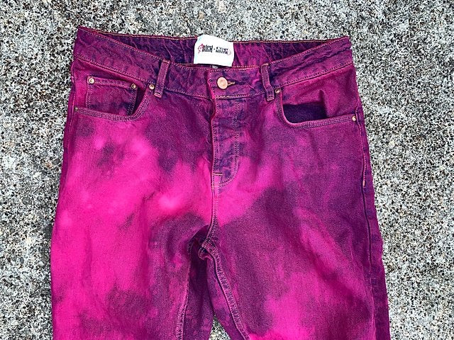 “DYED PURPLE  RAIN JEANS”