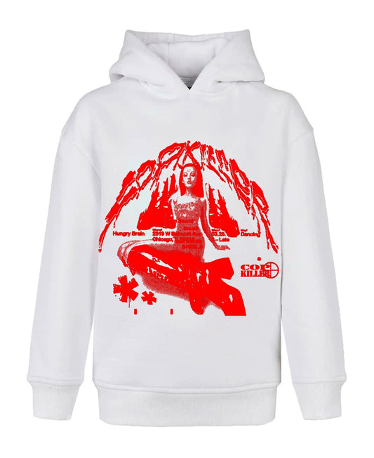 SHORTY STAIN WHITE HOODIE