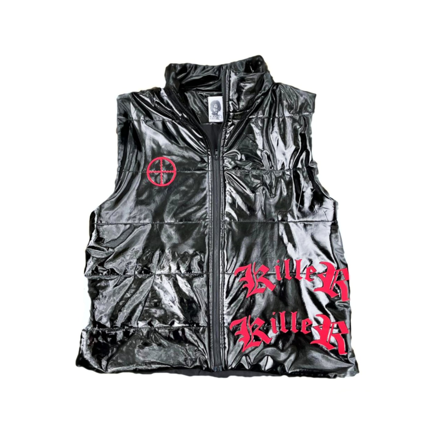 BLACK VIEWFINDER SLEEVELESS JACKET
