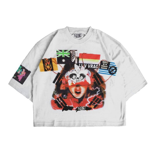 “BIPOLAR KILLER” Aise and vrago white tee