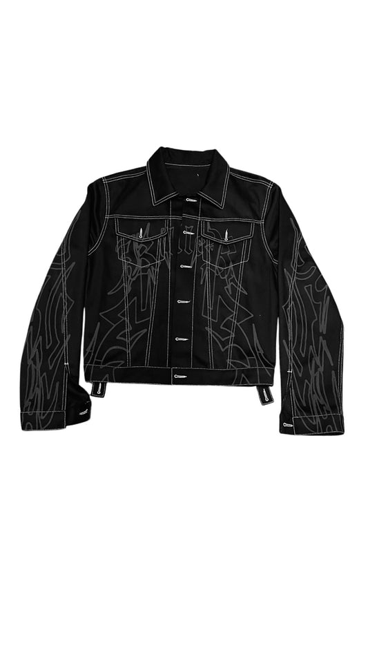 CK-419 BLACK JEANS JACKET
